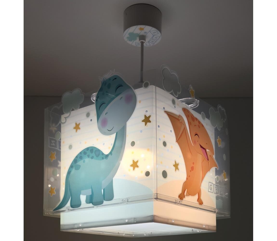 Dalber 63452 - Dětský lustr BABY DINOS 1xE27/15W/230V pestrobarevná 63452