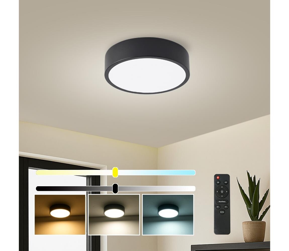 Brilagi - LED Stmívatelné svítidlo POOL LED/18W/230V 3000-6000K 20 cm černá + DO BRI542