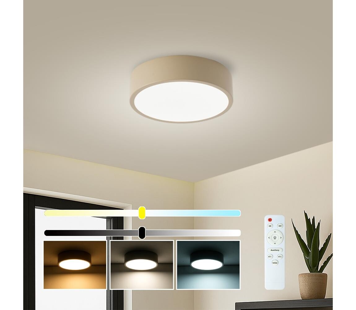 Brilagi -LED Stmívatelné svítidlo POOL LED/18W/230V 3000-6000K 20 cm béžová + DO BRI544