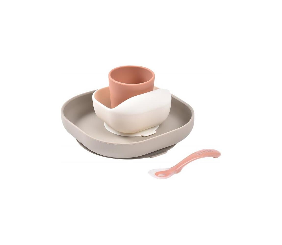 Beaba - Dětská jídelní sada Terracotta 4 ks 913602BB