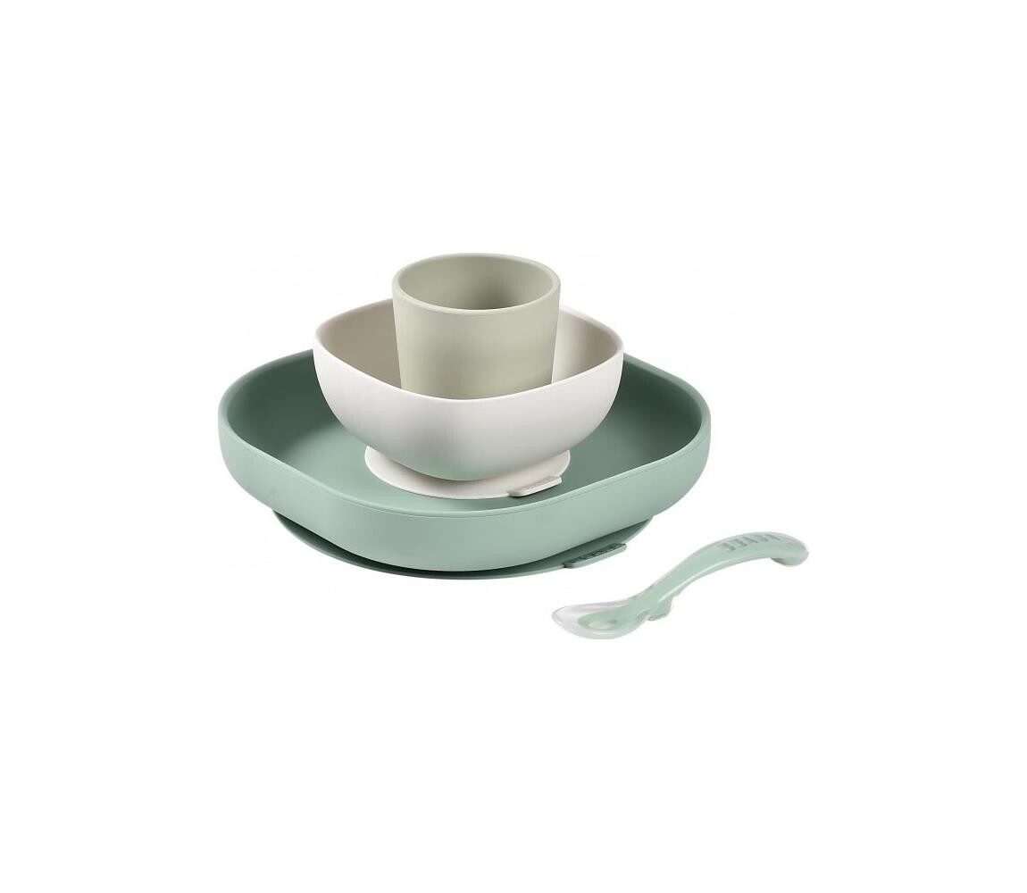 Beaba - Dětská jídelní sada Sage Green 4 ks 913603BB