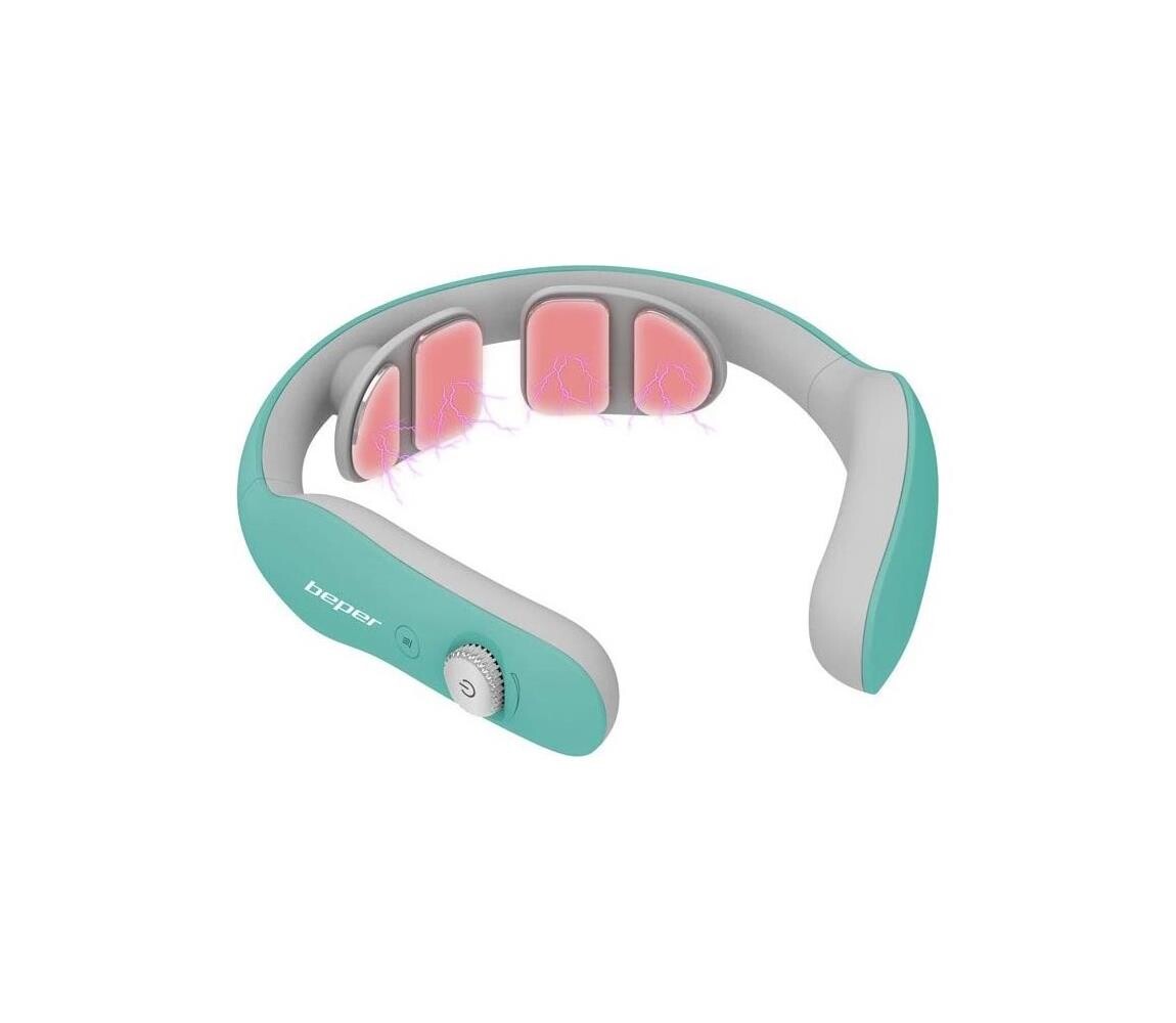 Beper - Nabíjecí masážní přístroj krku EMS 5V/900 mAh mintová BEP-P302MAS100