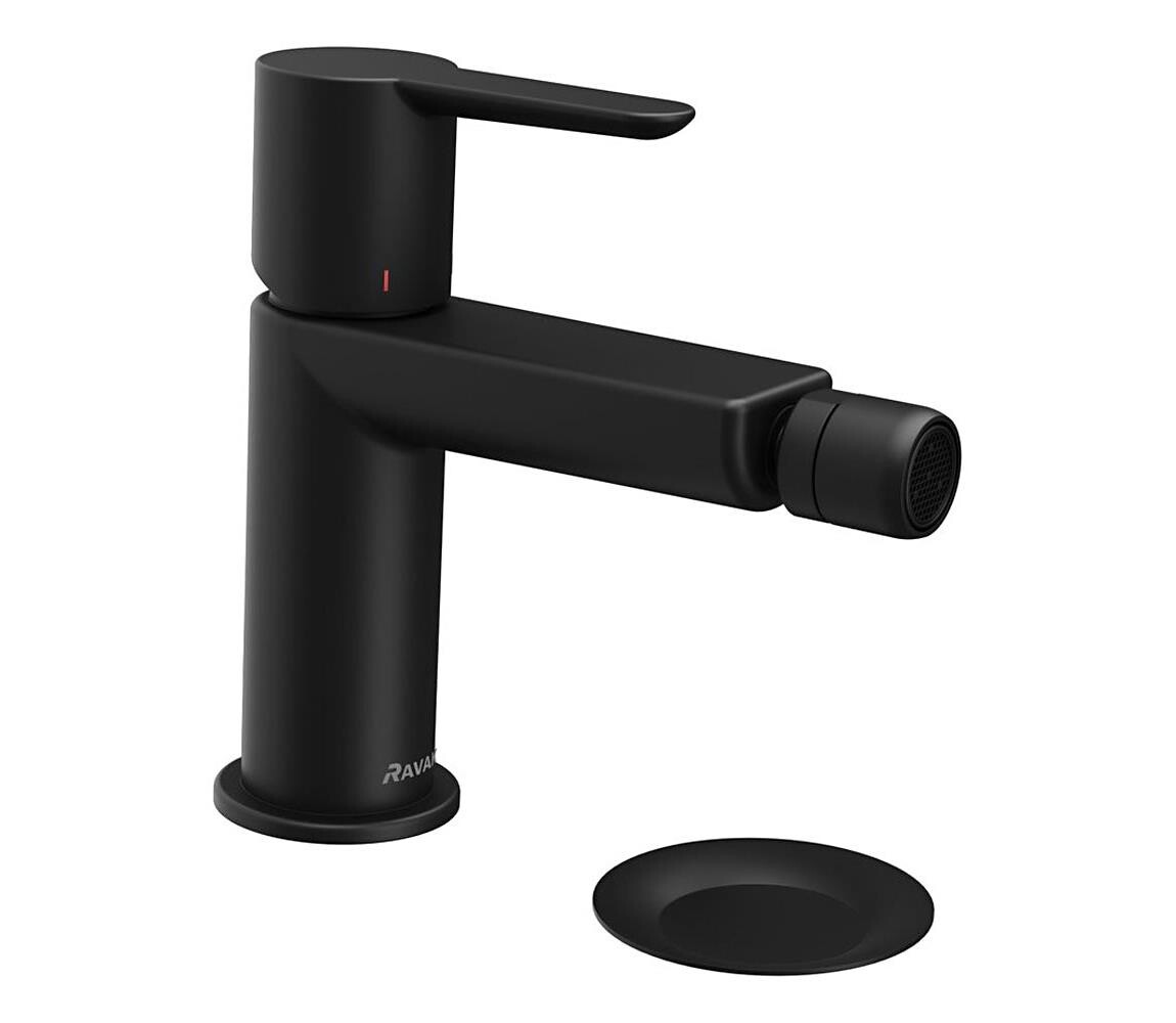 Ravak X070189 - Bidetová baterie + výpusť PURI černá X070189