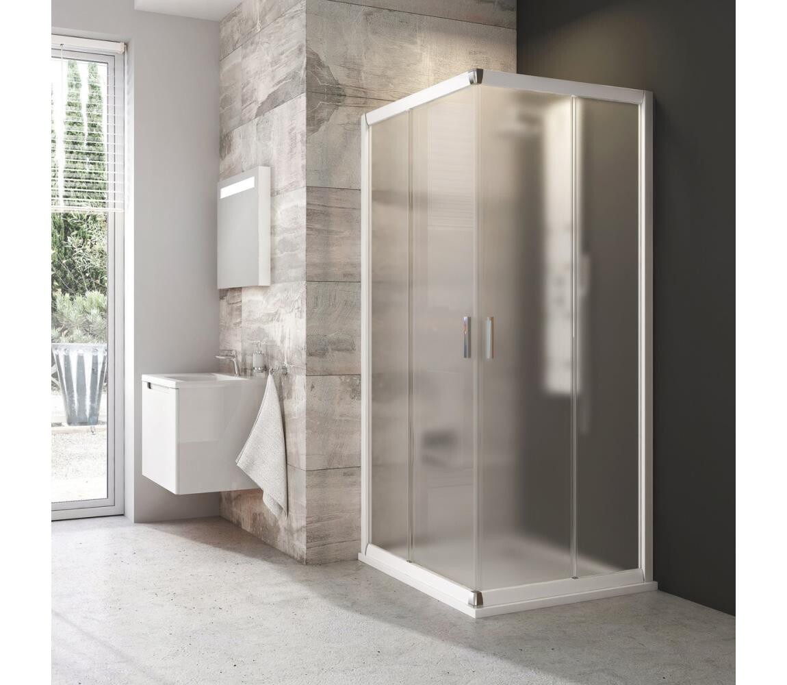 Ravak 1LV40100ZG - Sprchový kout čtyřdílný rohový BLIX 80x80 cm bílá 1LV40100ZG