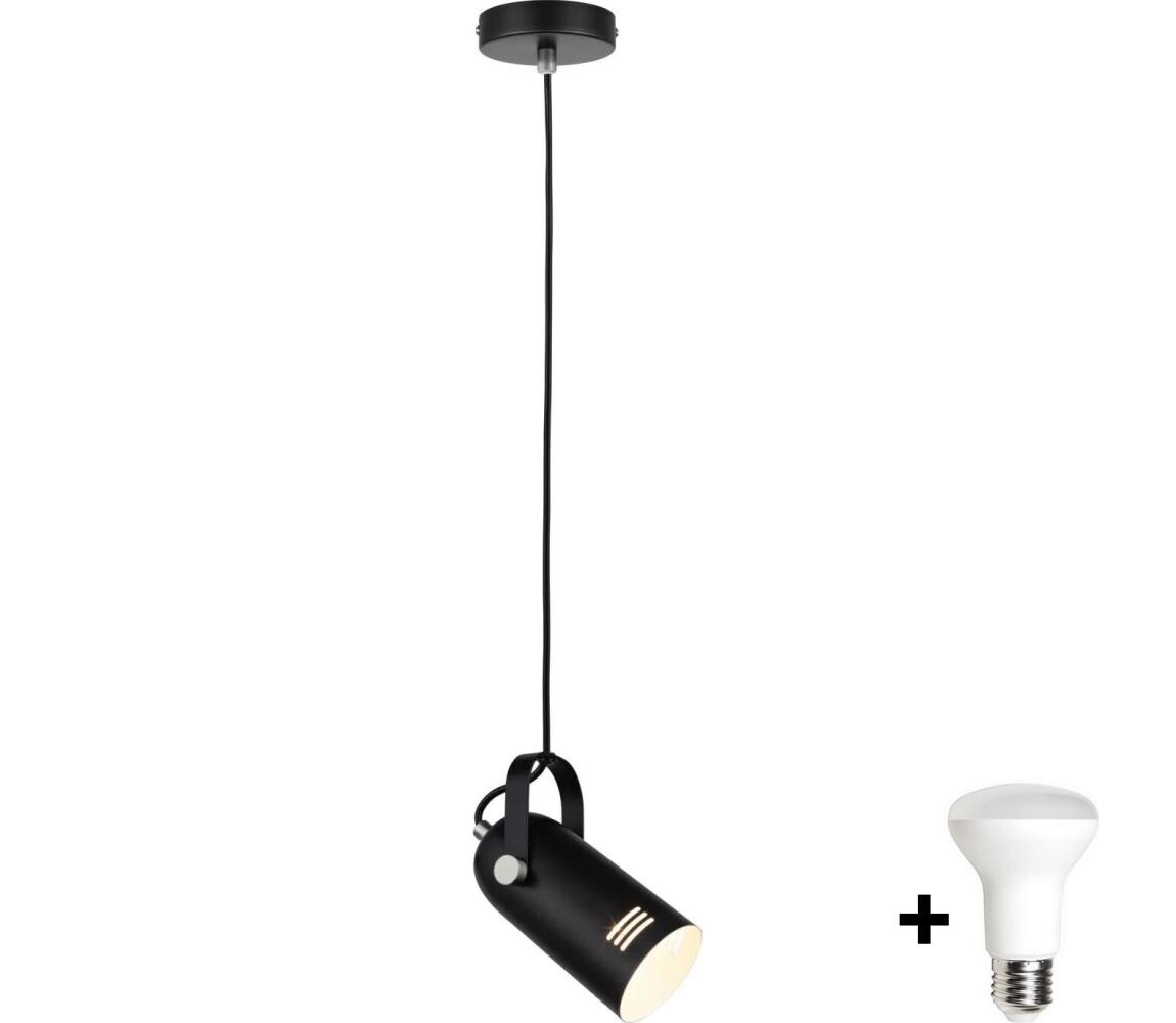 Paulmann 79766 - LED 1xE27/8W Lustr na lanku LAVEA 230V černá W4785+WJ0255