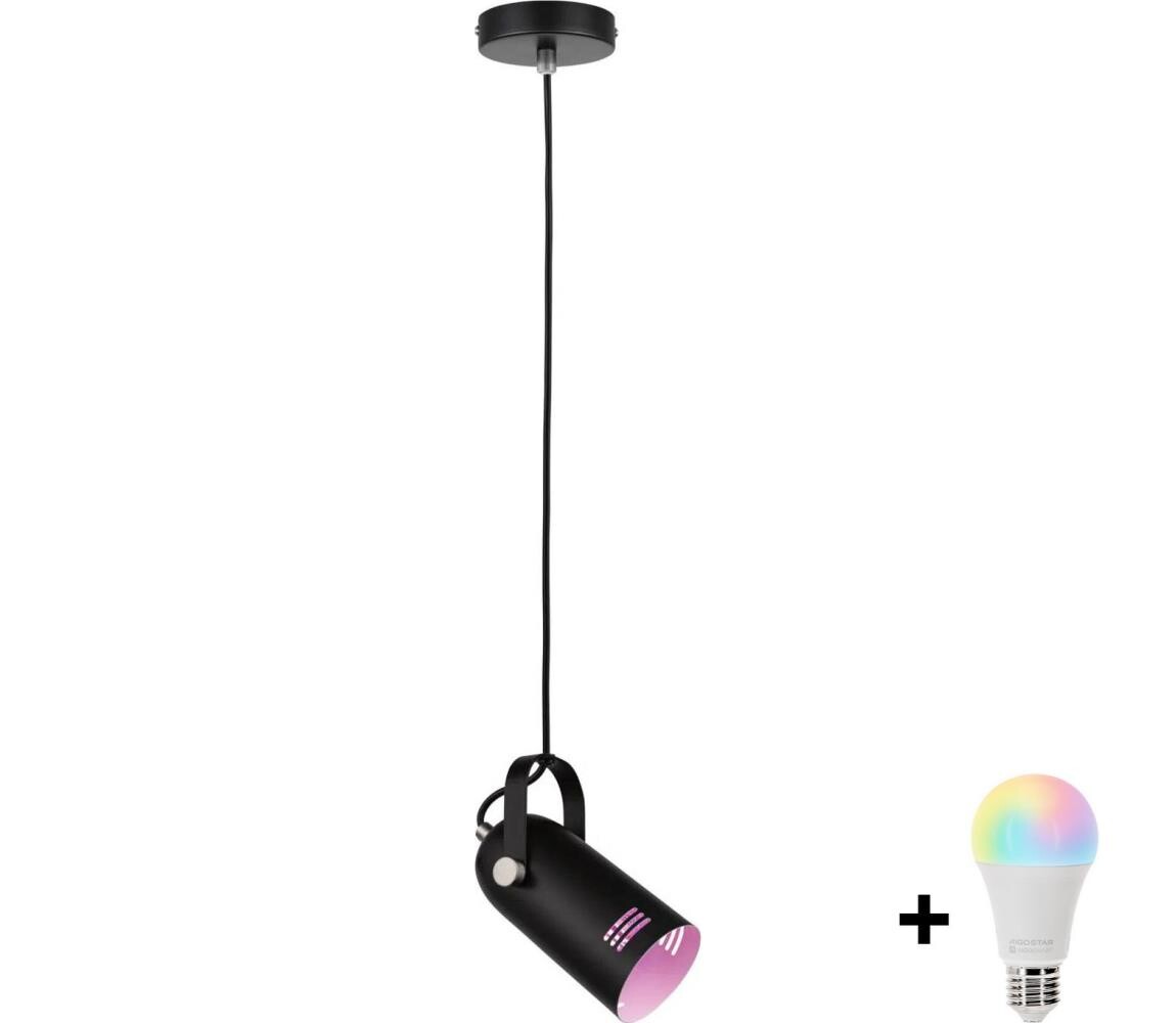 Paulmann 79766 - LED RGBW 1xE27/15W Lustr na lanku LAVEA 230V černá W4785+AI1798