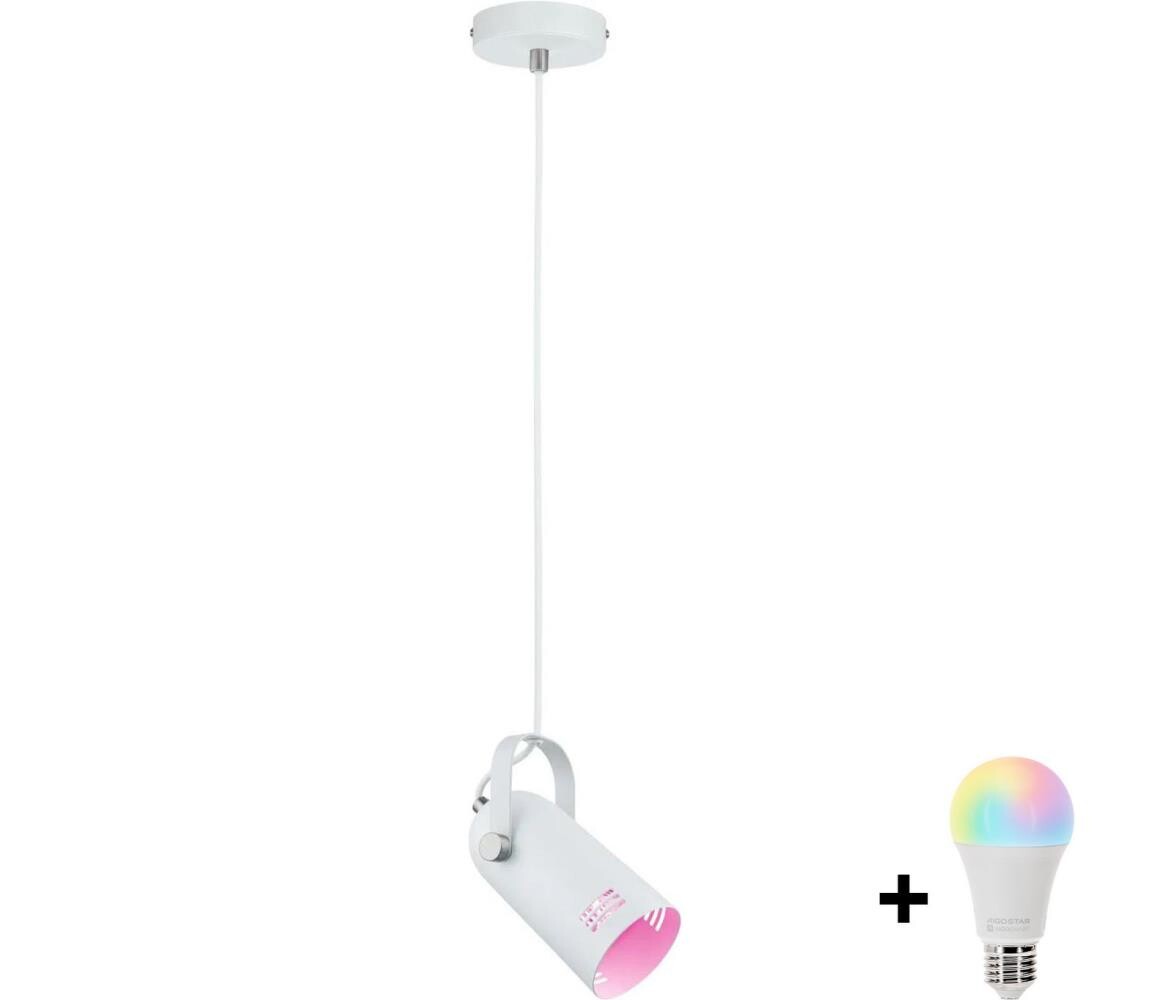 Paulmann 79767 - LED RGBW 1xE27/15W Lustr na lanku LAVEA 230V bílá W4786+AI1798