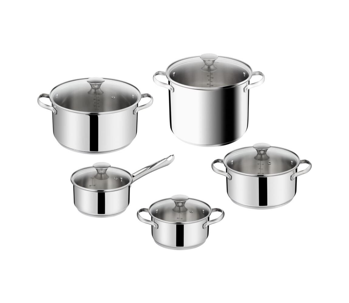 Tefal - Sada nádobí 10 ks DAILY COOK nerez H054AS55
