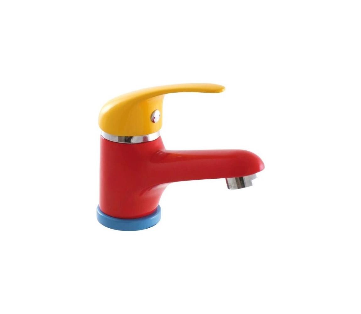 RAV Slezák SAJ026.0 - Umyvadlová baterie JUNIOR 11 cm červená/žlutá SAJ026.0