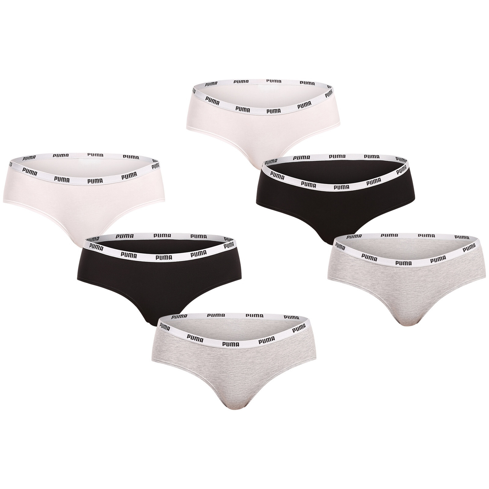 6PACK dámské kalhotky Puma vícebarevné (701218976 002) L