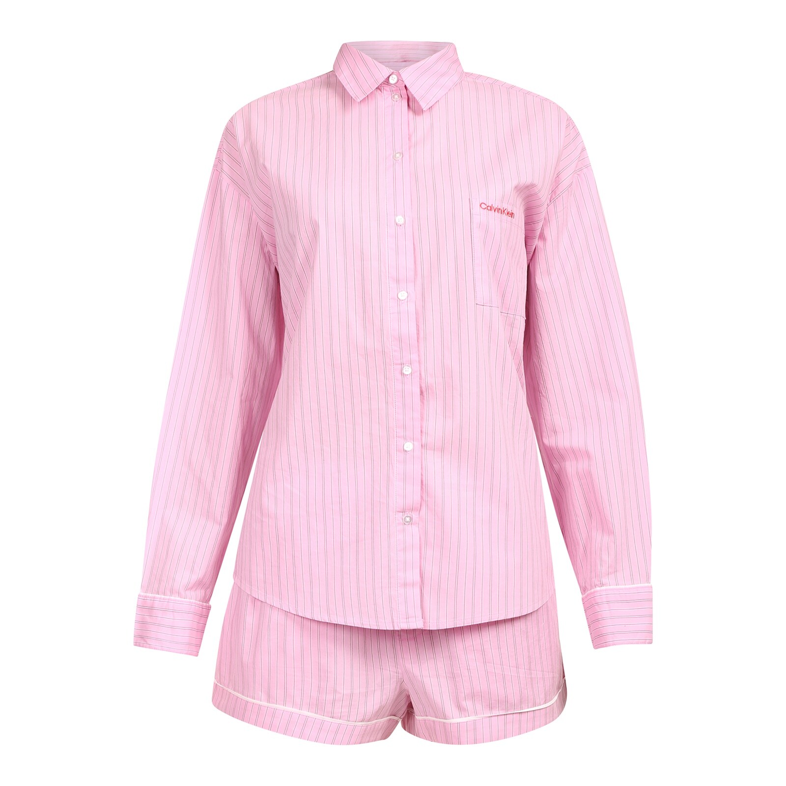 Dámské pyžamo Calvin Klein růžové (QS7581-2IX) M