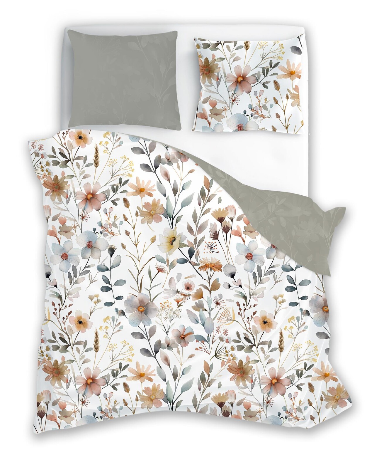 FARO Bavlněné saténové povlečení 140x200 + 70x90 cm - Boho 006