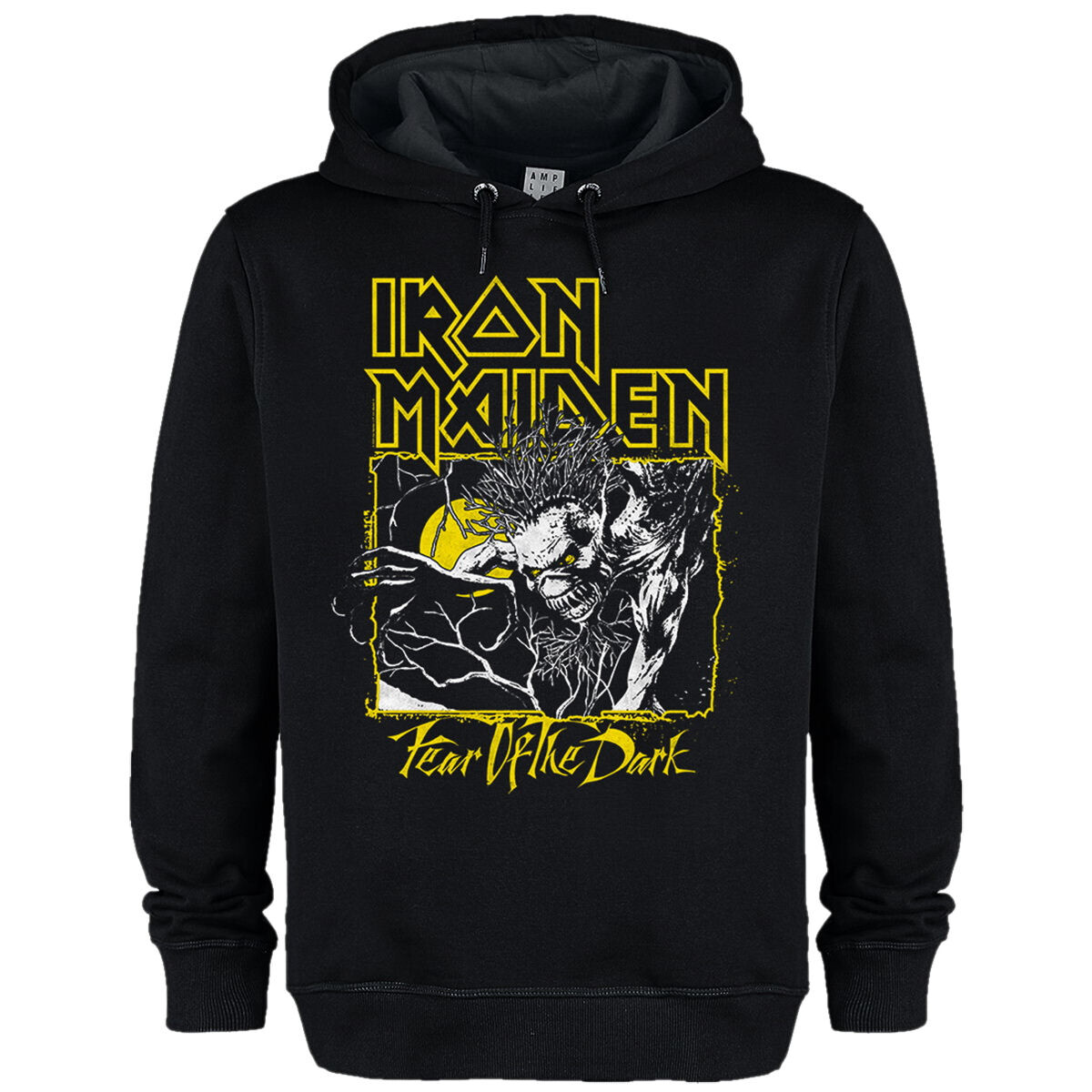 mikina s kapucí pánské Iron Maiden - YELLOW FEAR OF THE DARK - AMPLIFIED - ZAV860M170 S