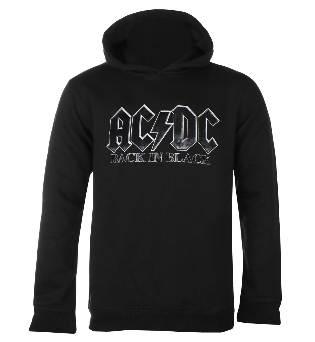 mikina s kapucí pánské AC-DC - BACK IN BLACK - AMPLIFIED - ZAV860D87 M