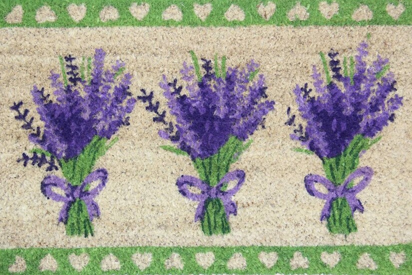 Rohožka Kokos barevná levandule - na ven i na doma, 40x60, béžová, chodba / předsíň