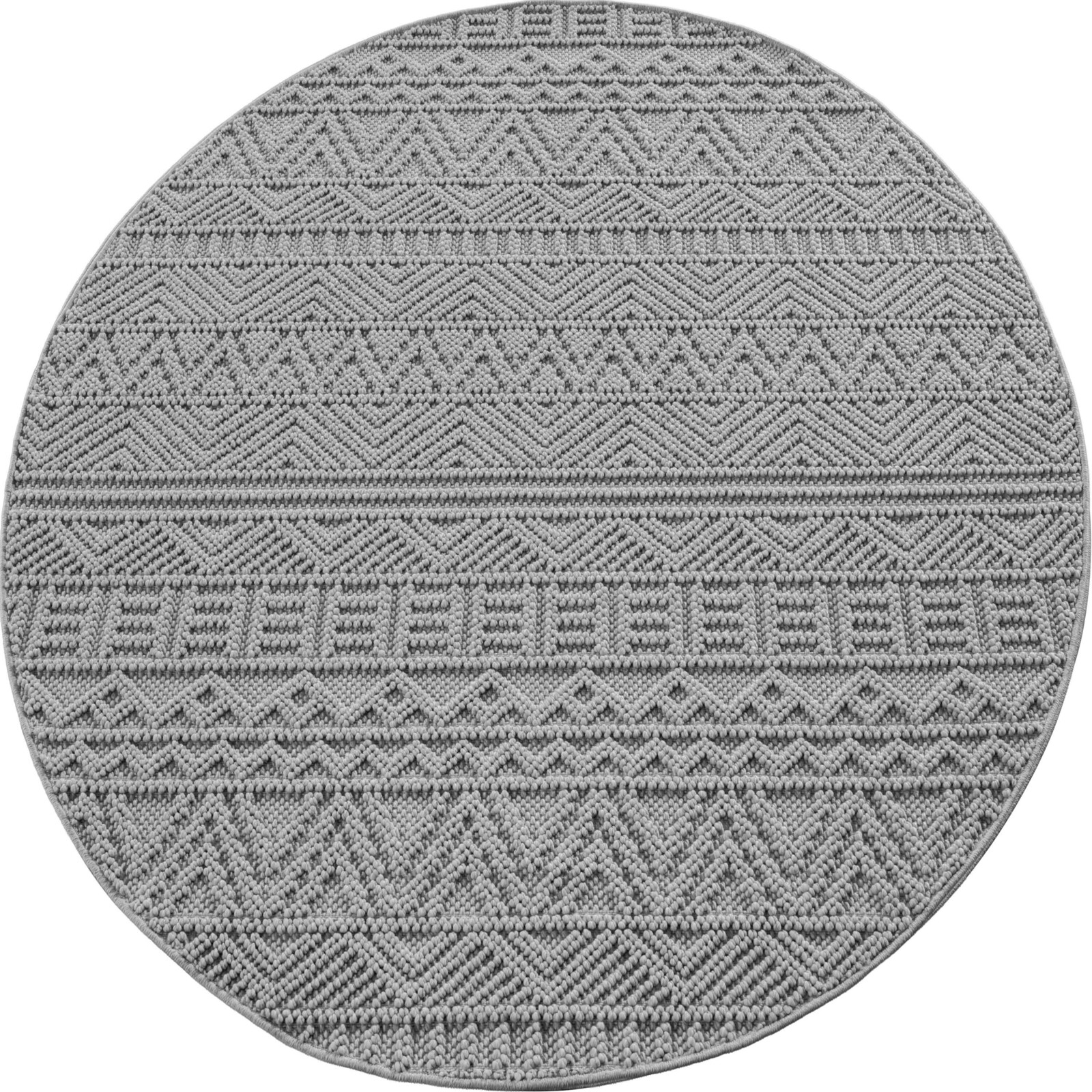 Kusový koberec Helix 2202 silver kruh, 120x120, šedá, chodba / předsíň, Ayyildiz