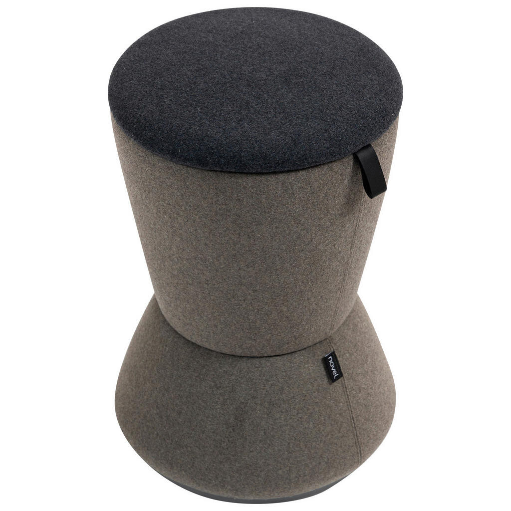 Novel KANCELÁŘSKÁ STOLIČKA tkaná látka šedá, černá