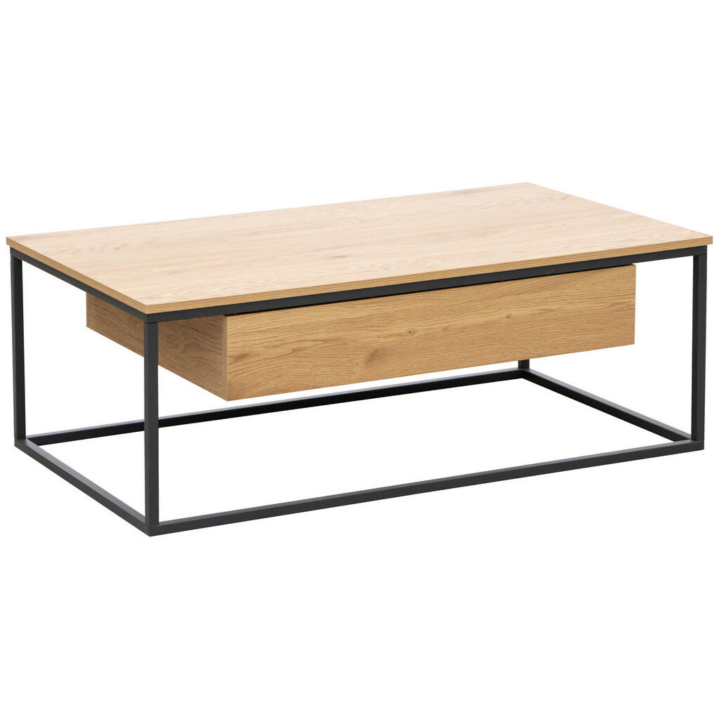 Carryhome KONFERENČNÍ STOLEK, černá, barvy dubu, kov, kompozitní dřevo, 110/60/40 cm