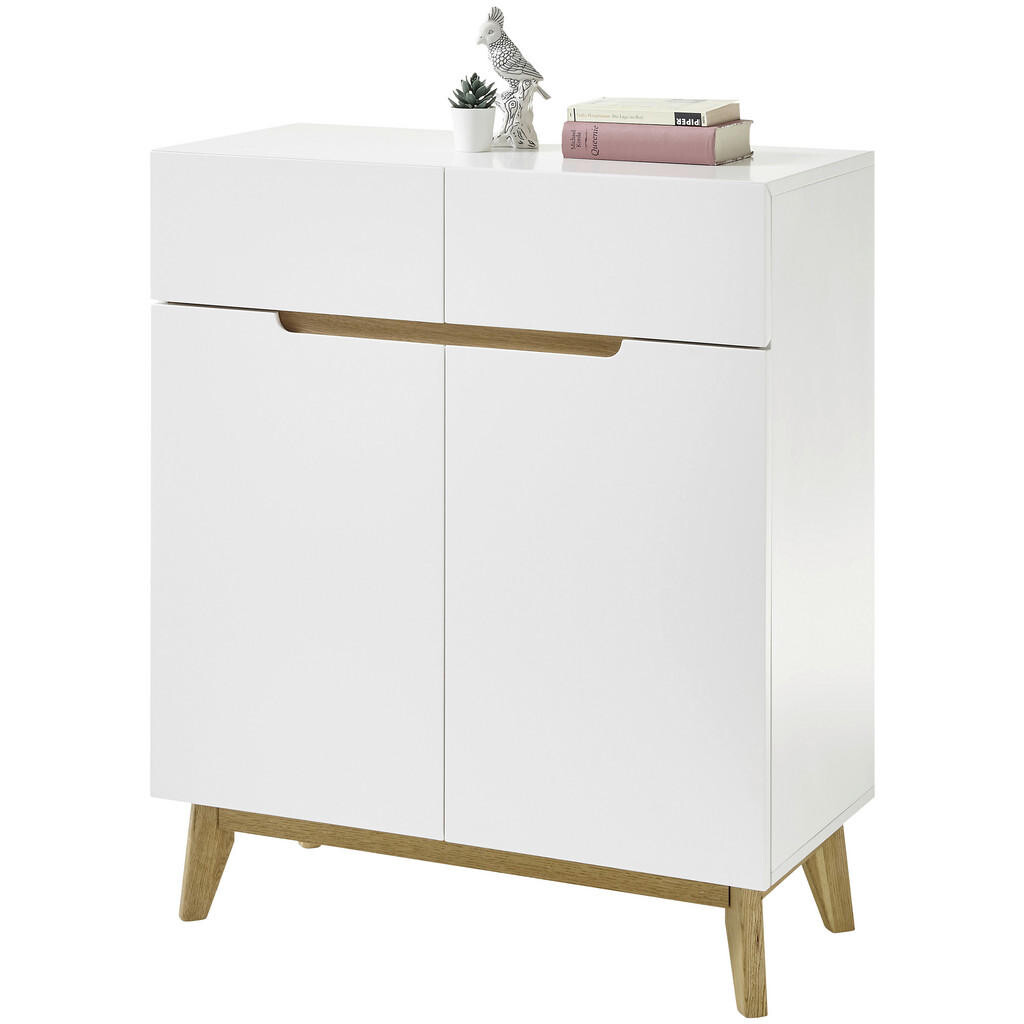 Livetastic BOTNÍK, přírodní barvy, bílá, dub, 85/101/40 cm