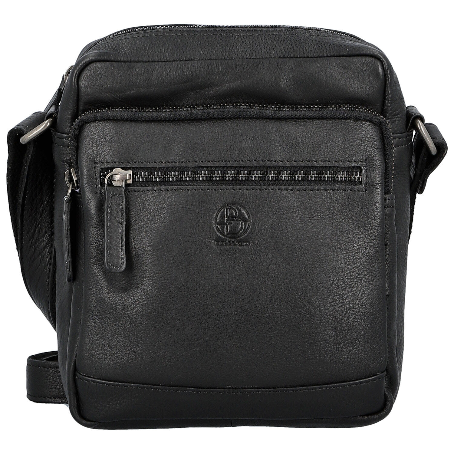 Pánská kožená crossbody taška černá - Bellugio Lewin černá