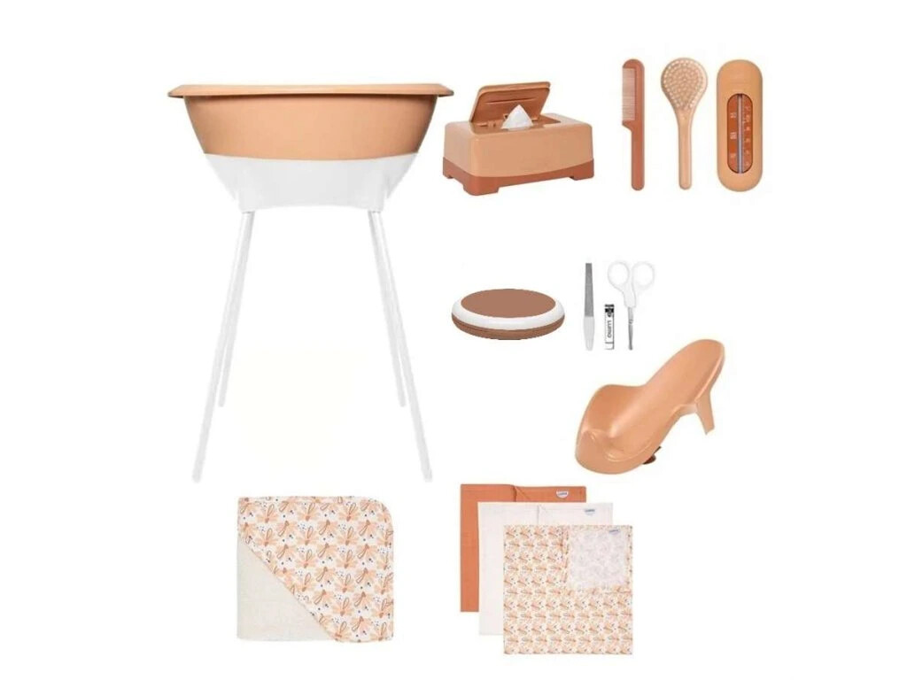 LUMA 9 dílná koupací sada Spiced Copper se 3 mušelínkami a osuškou