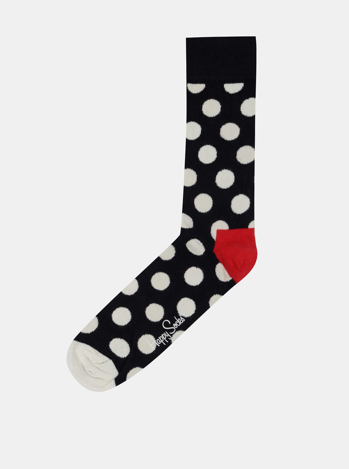 Tmavě modré ponožky s bílými puntíky Happy Socks Big Dots