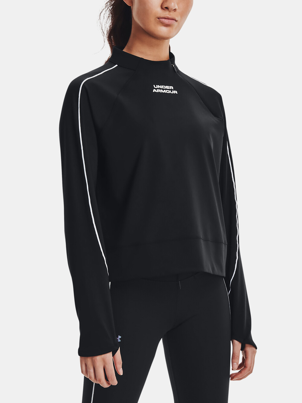 Under Armour Mikina UA Rush CG Novelty Top-BLK - Dámské