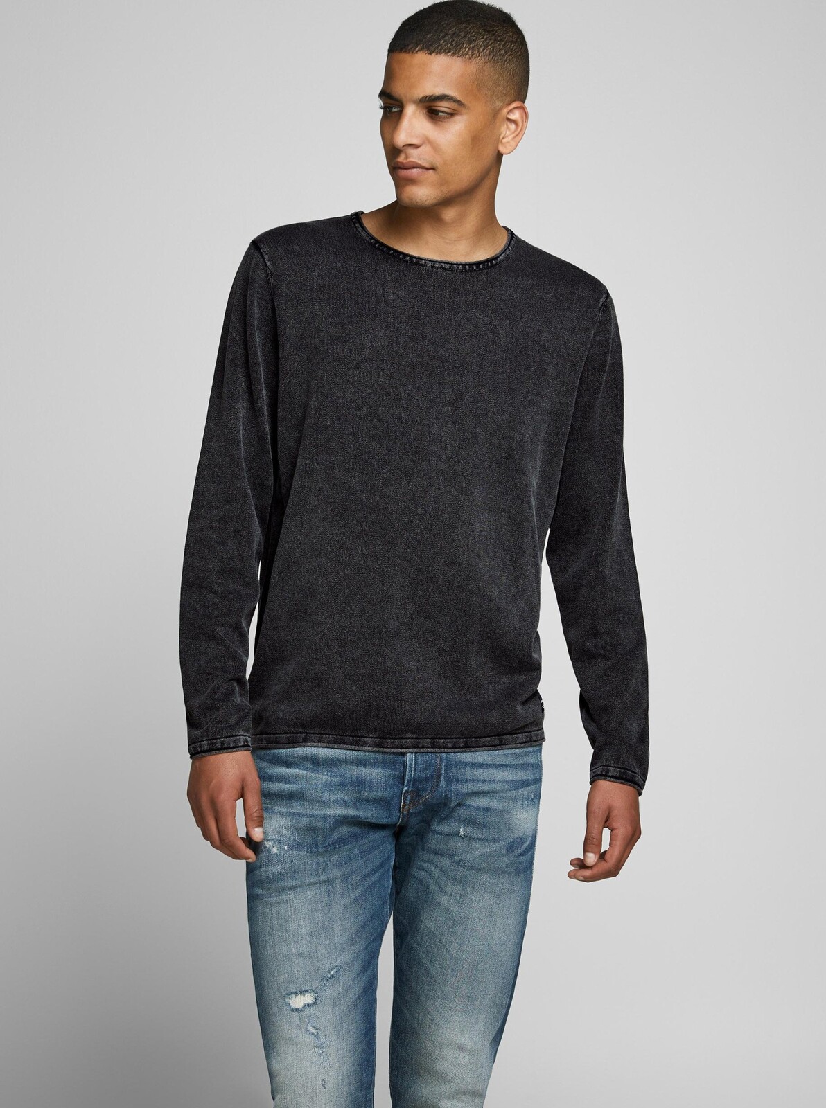 Černý svetr Jack & Jones Leo - Pánské