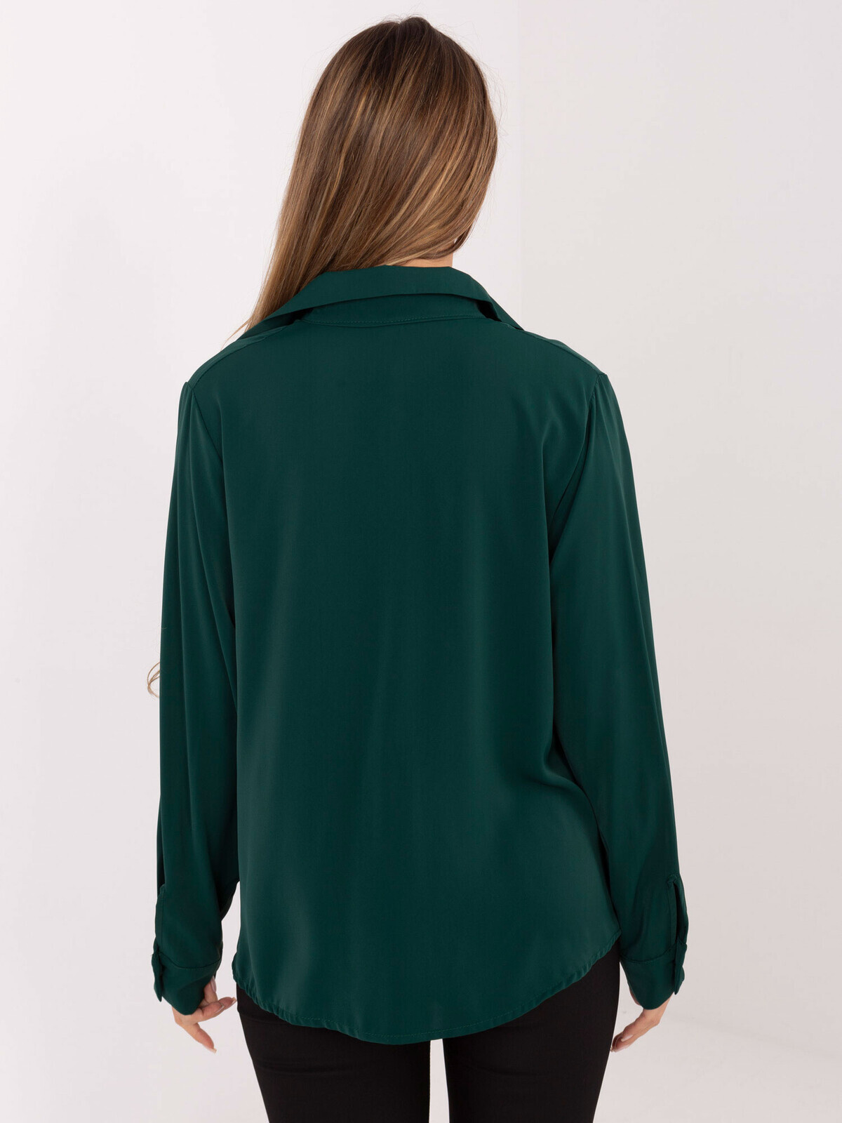 Tmavě zelená jednobarevná halenka