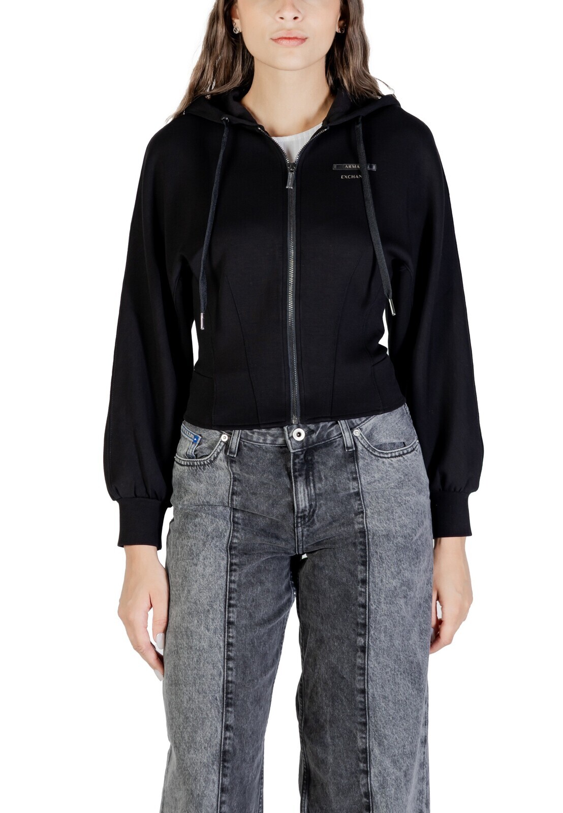 Armani Exchange černá mikina na zip