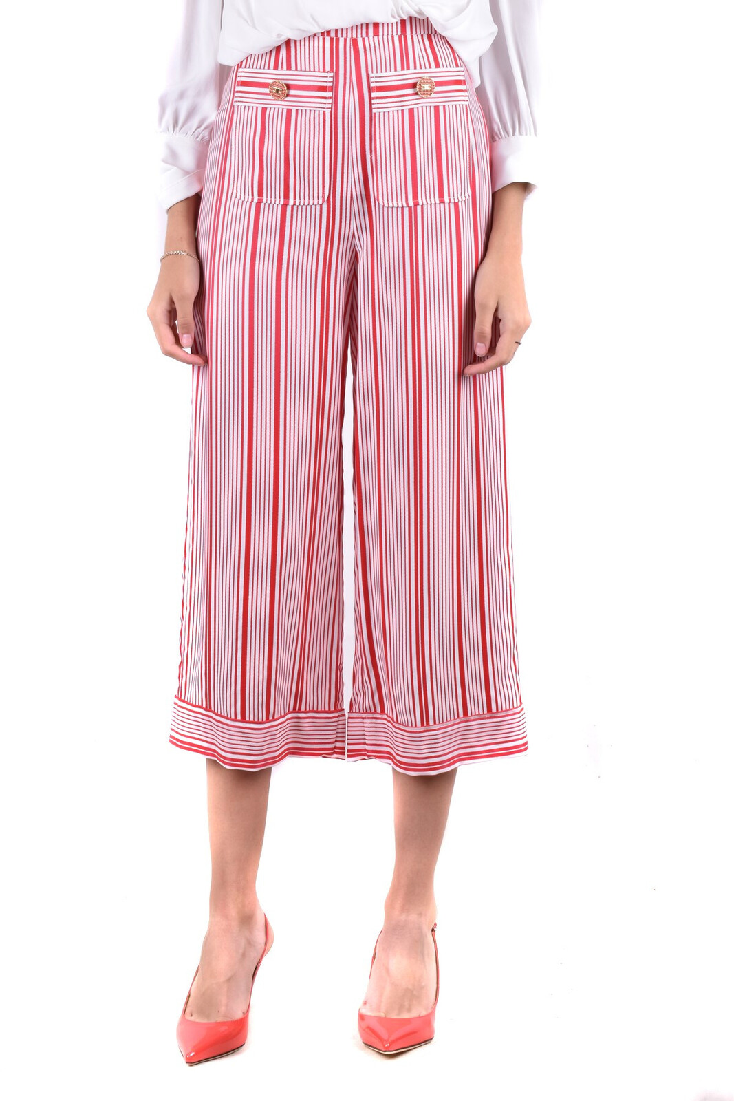 Elisabetta Franchi pruhované kalhoty