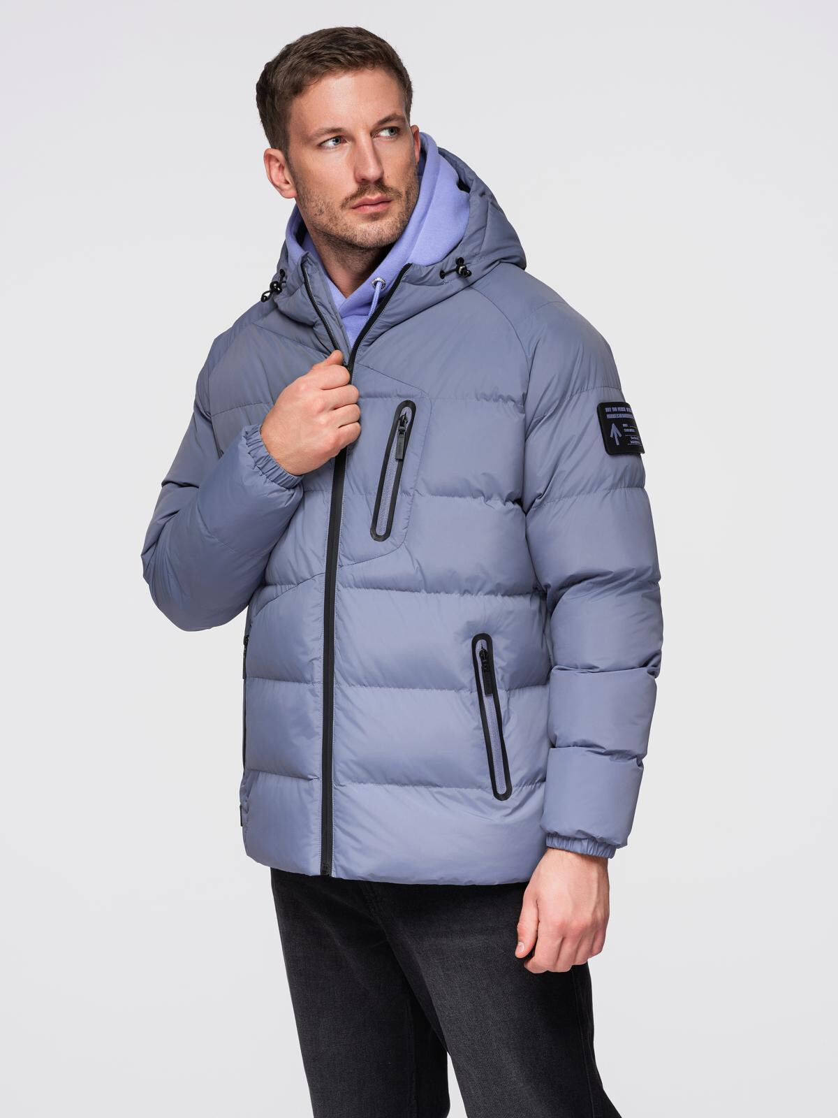 Ombre pánská zateplená prošívaná bunda