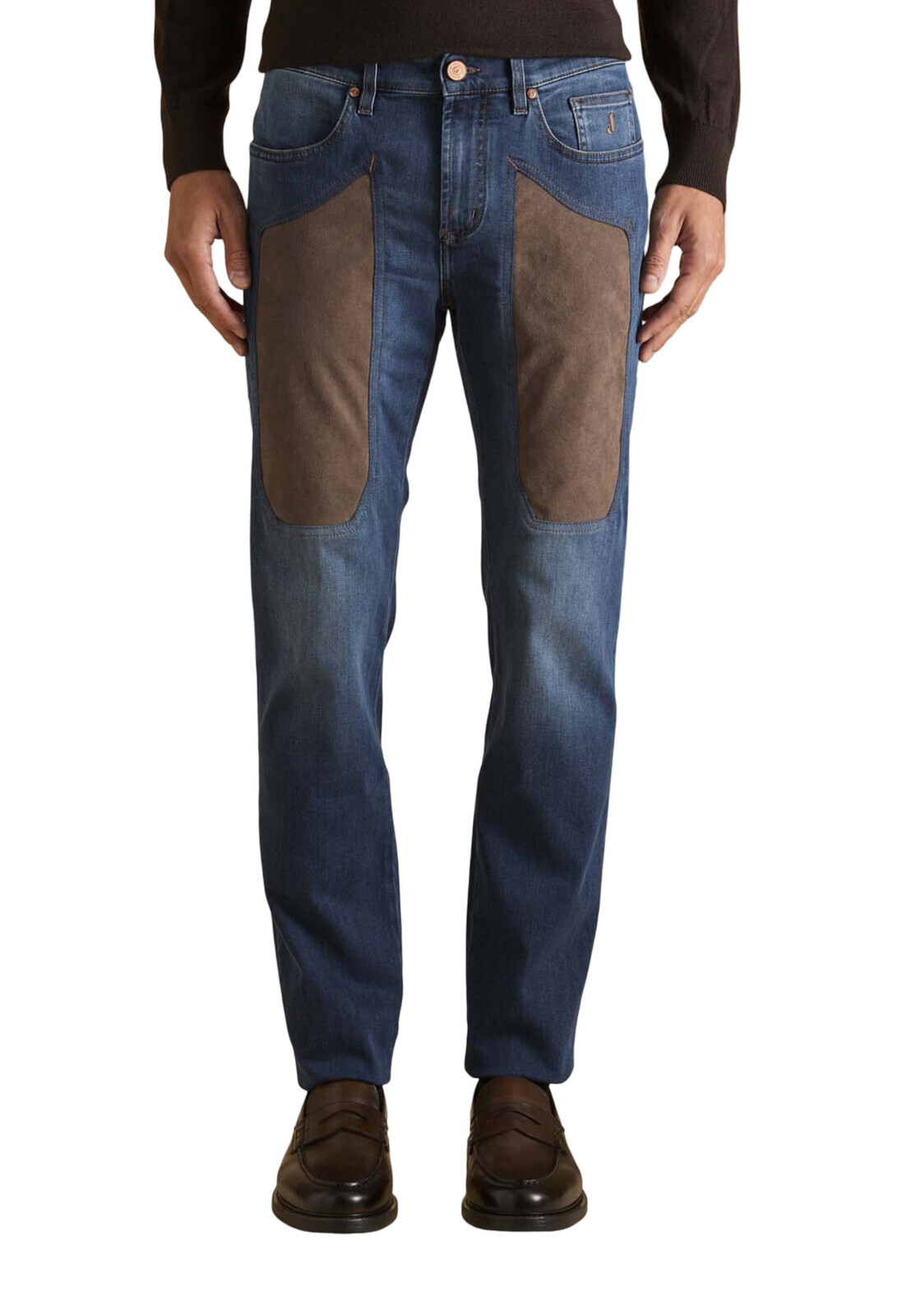 Jeans Jeckerson s koženými detaily