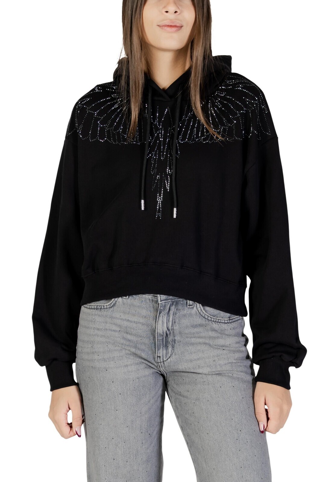 County Of Milan černá mikina s kapucí