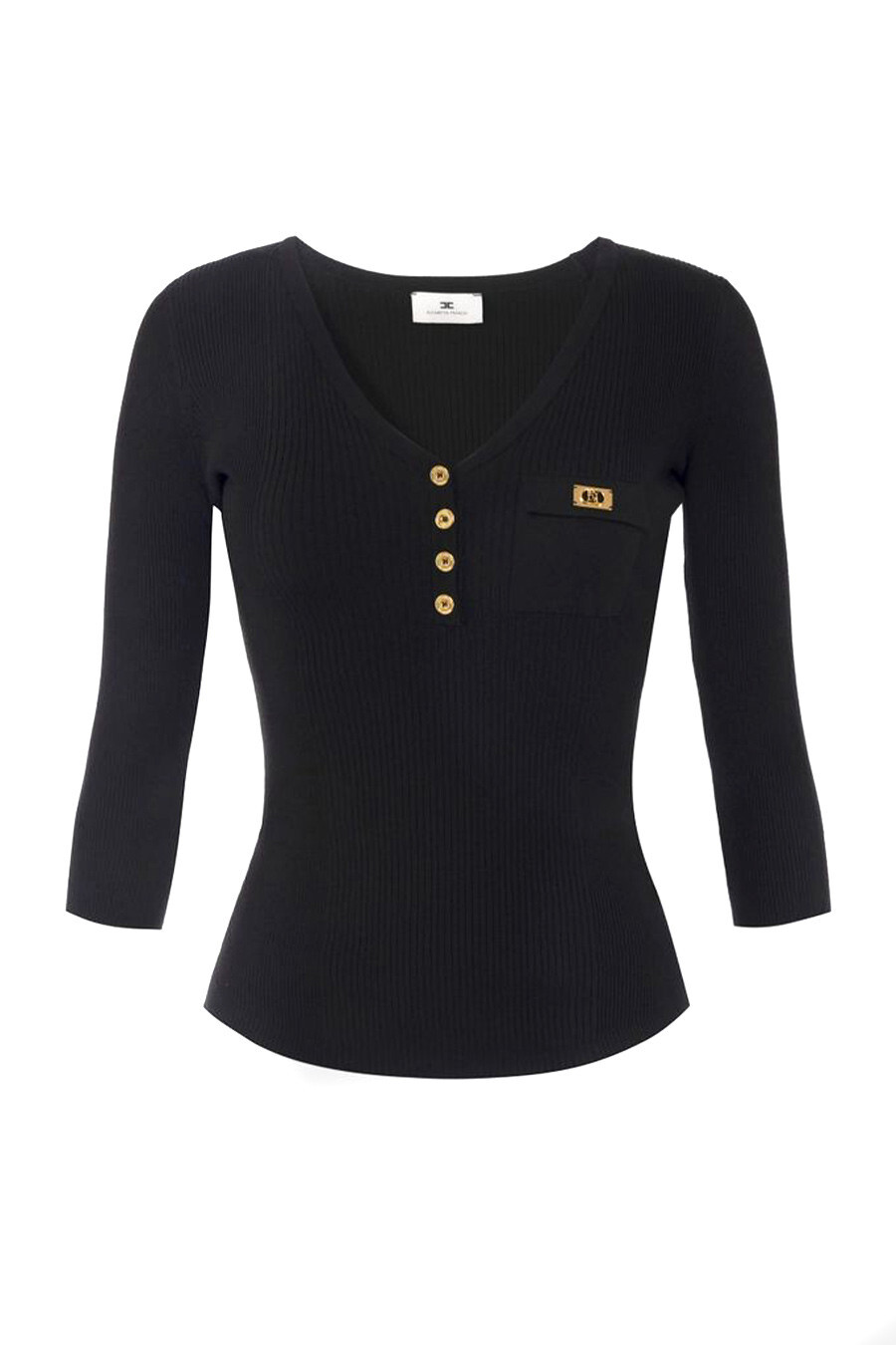 Černé tričko s 3/4 rukávy