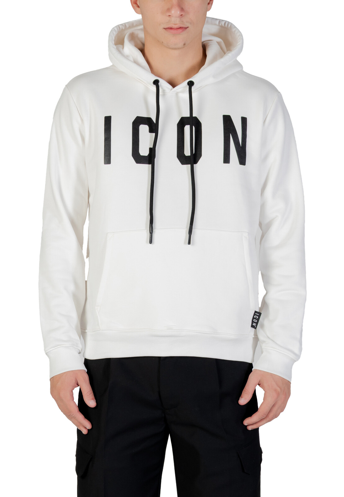 Bílá mikina s kapucí ICON