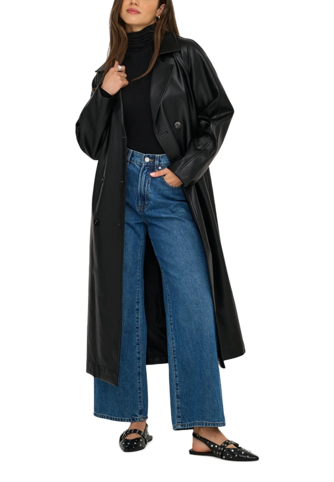 Dámský kožený kabát Only