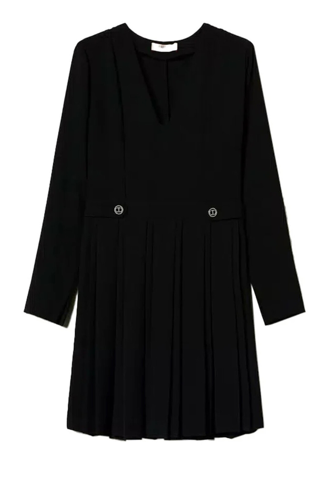 Černé mini šaty s dlouhým rukávem