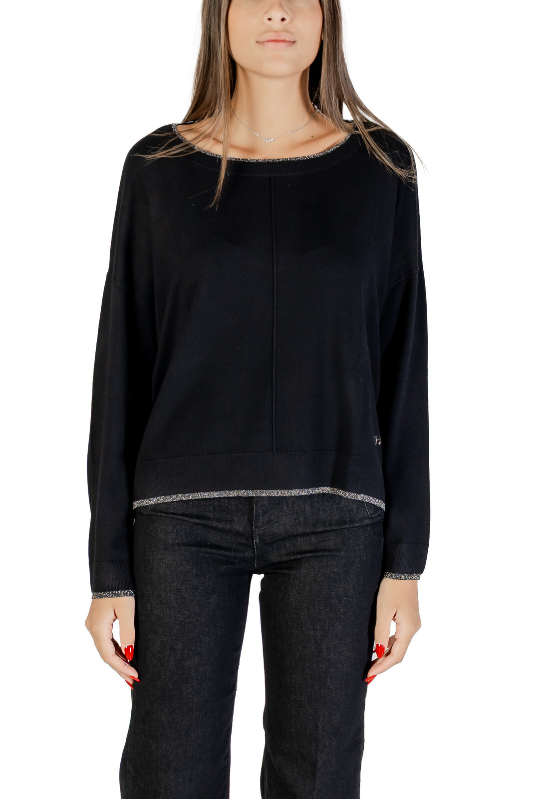 Černý svetr Liu Jo s kulatým výstřihem