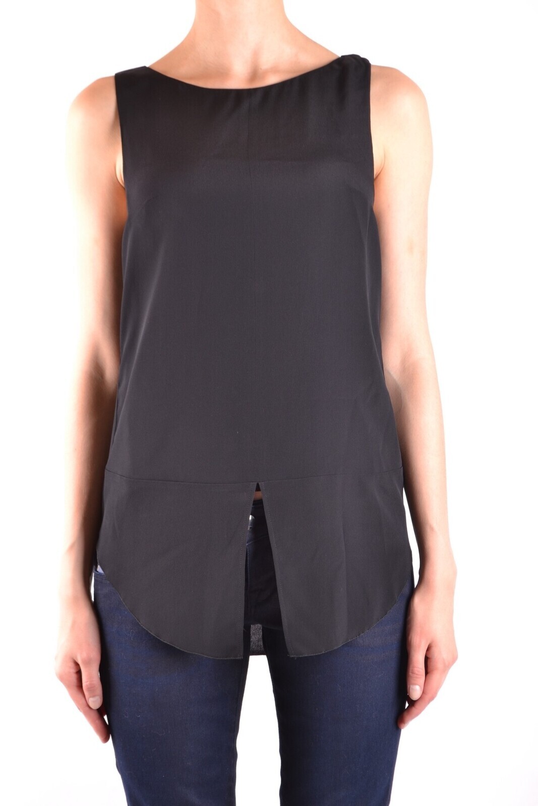 Černý top bez rukávů Dondup