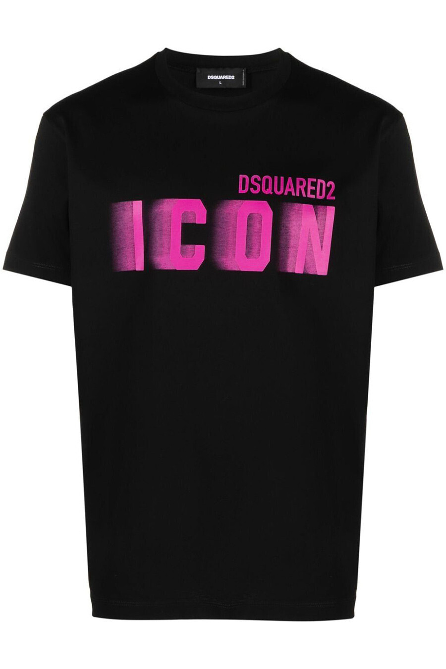 Černé triko Dsquared2 s nápisem ICON