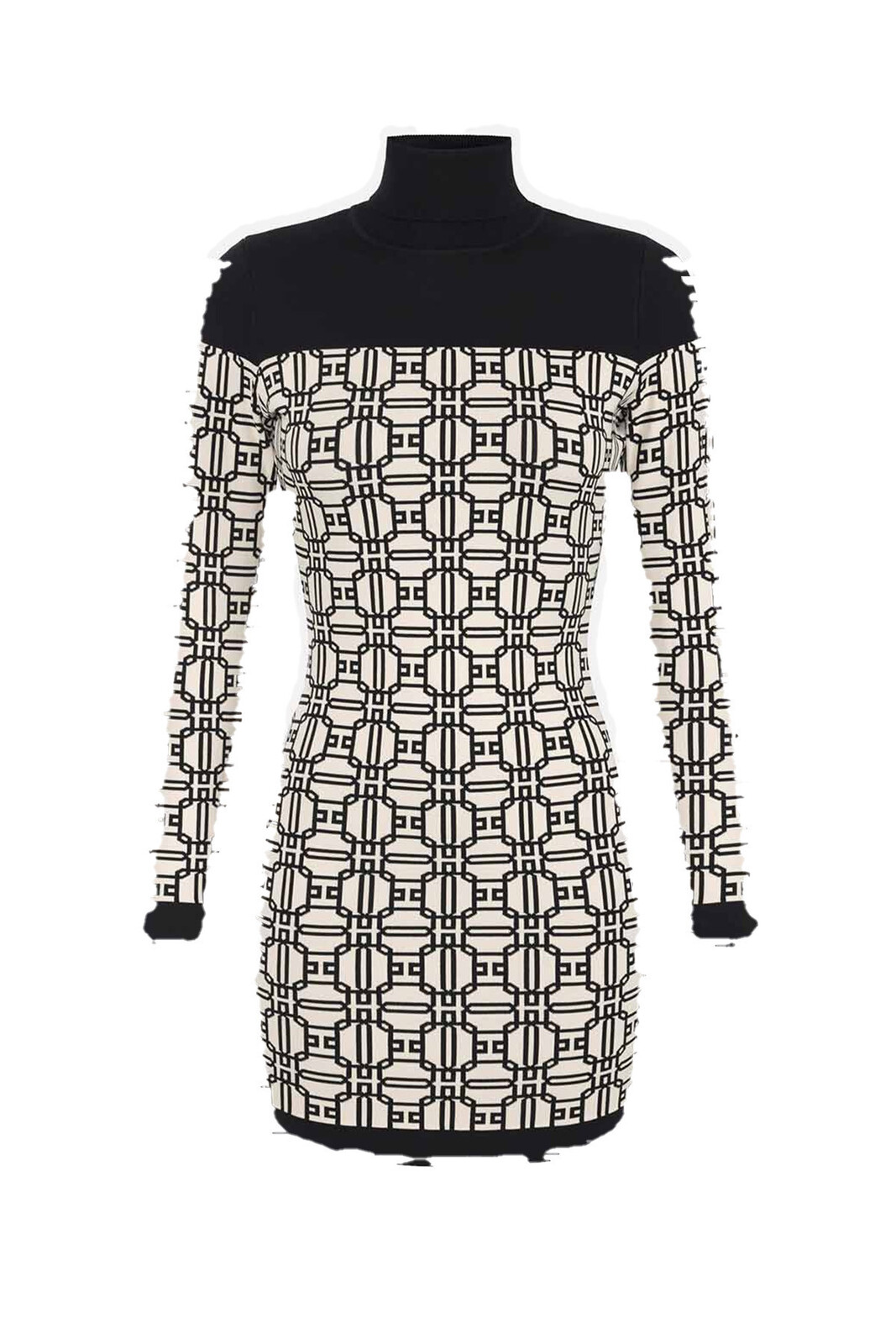 Šaty Elisabetta Franchi s geometrickým vzorem