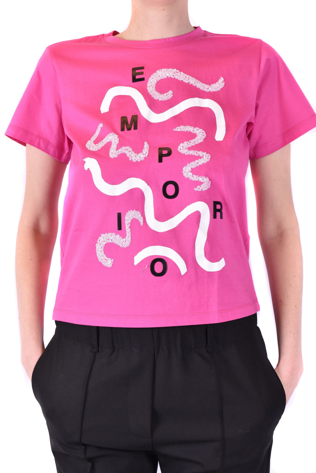 Růžové triko Emporio Armani