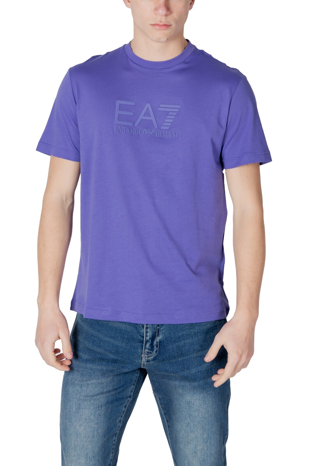 Fialové pánské triko EA7