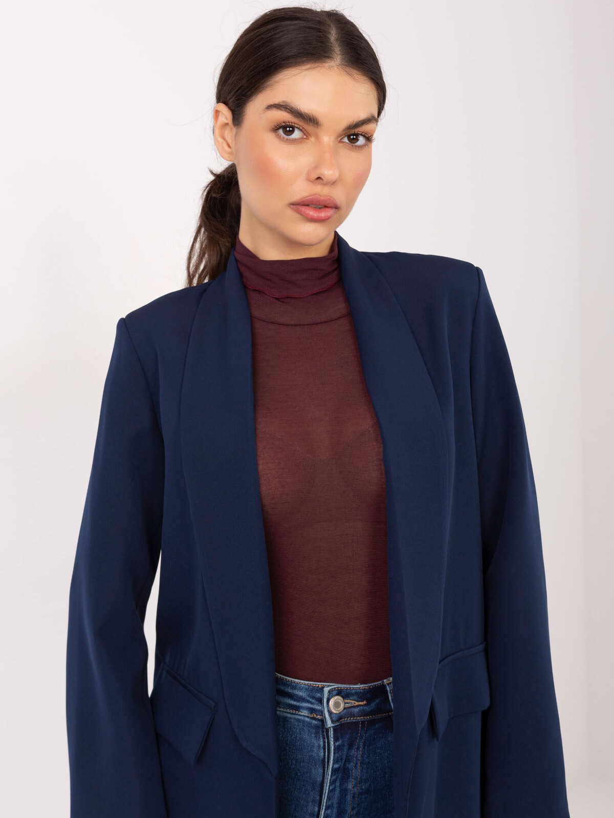 Dámský modrý blazer