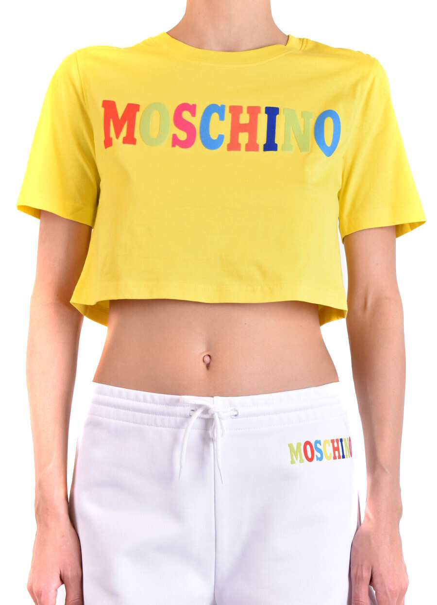 Žluté crop tričko Moschino