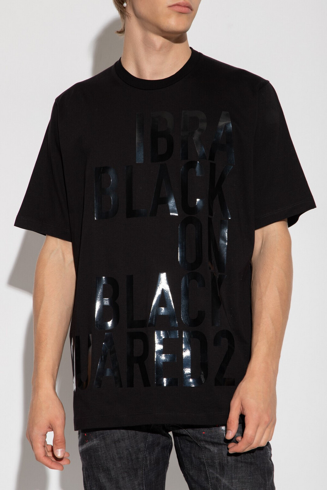 Černé triko Dsquared s potiskem