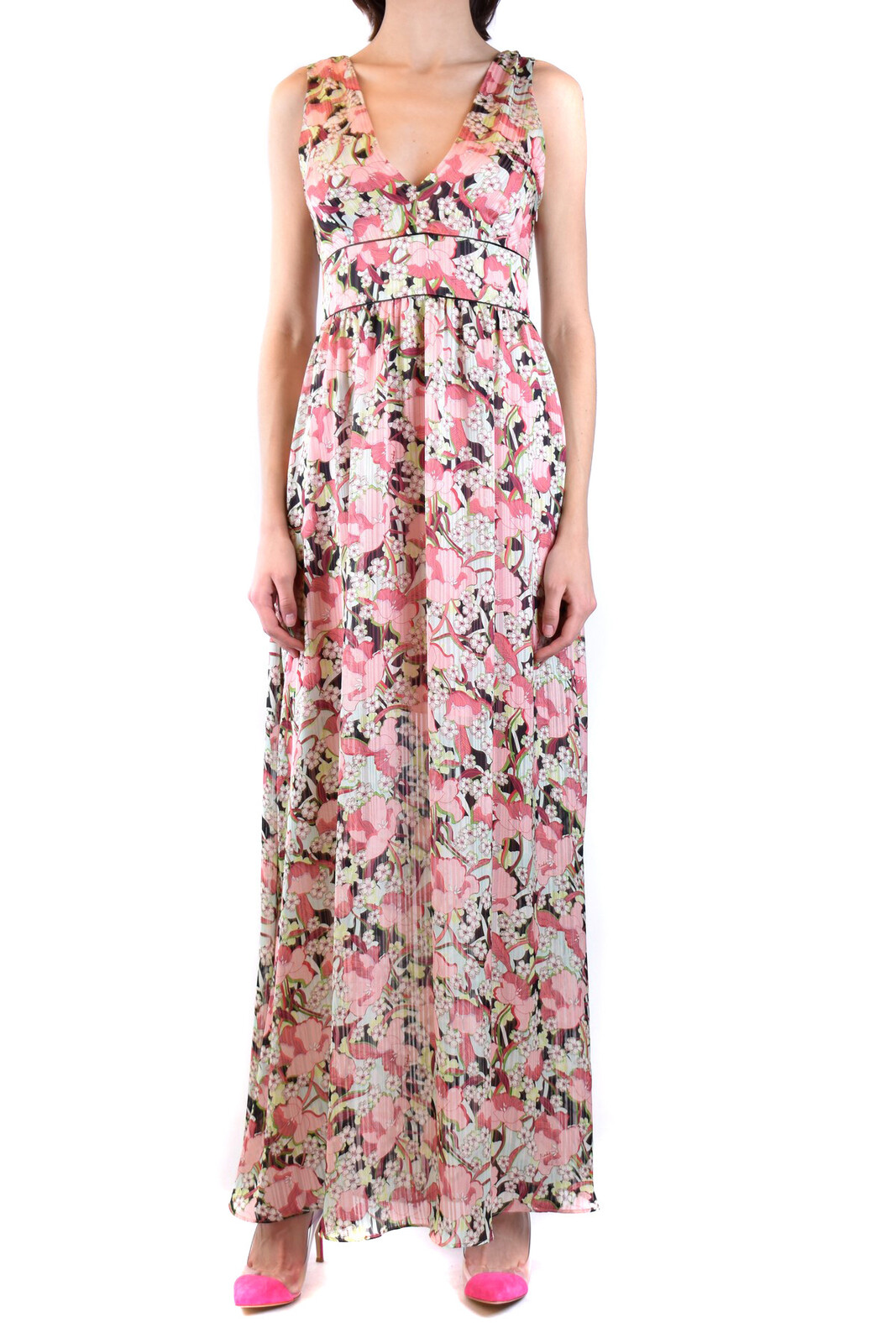 Květinové maxi šaty bez rukávů