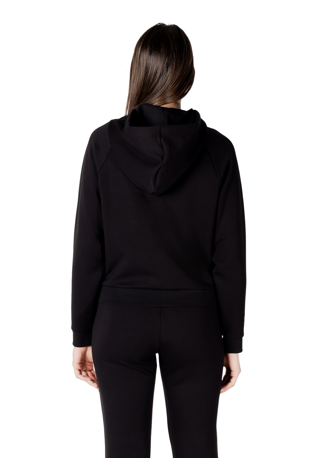 Armani Exchange černá mikina s kapucí