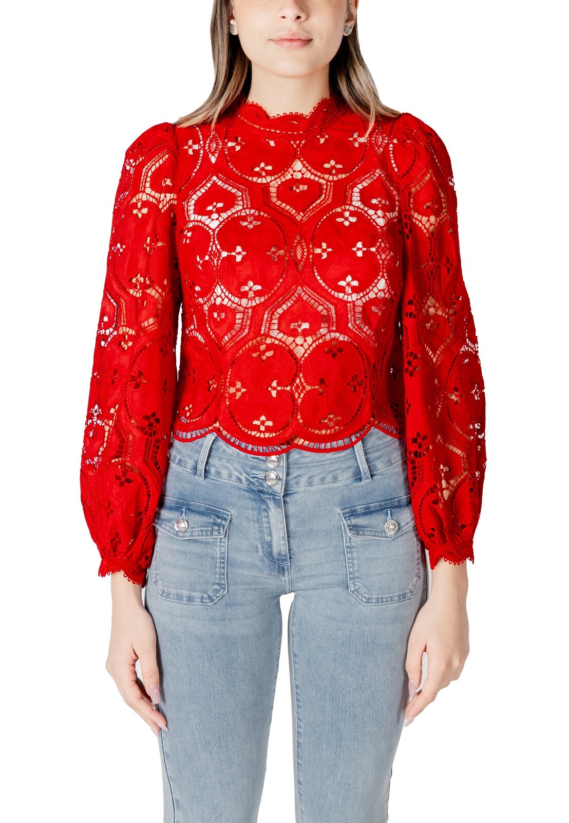 Červená krajková halenka Morgan De Toi